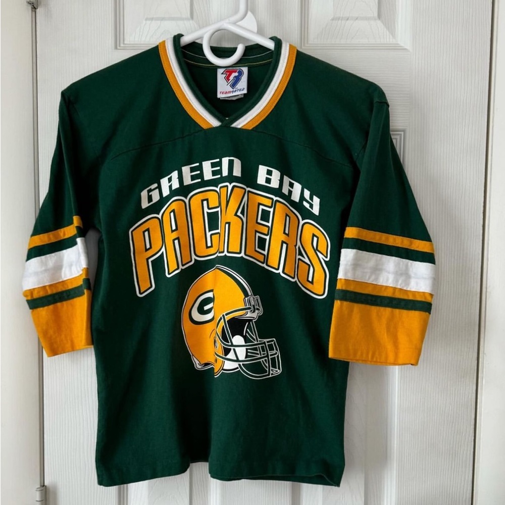 Vintage Green Bay Packers Football T Shirt Kids M (10-12)